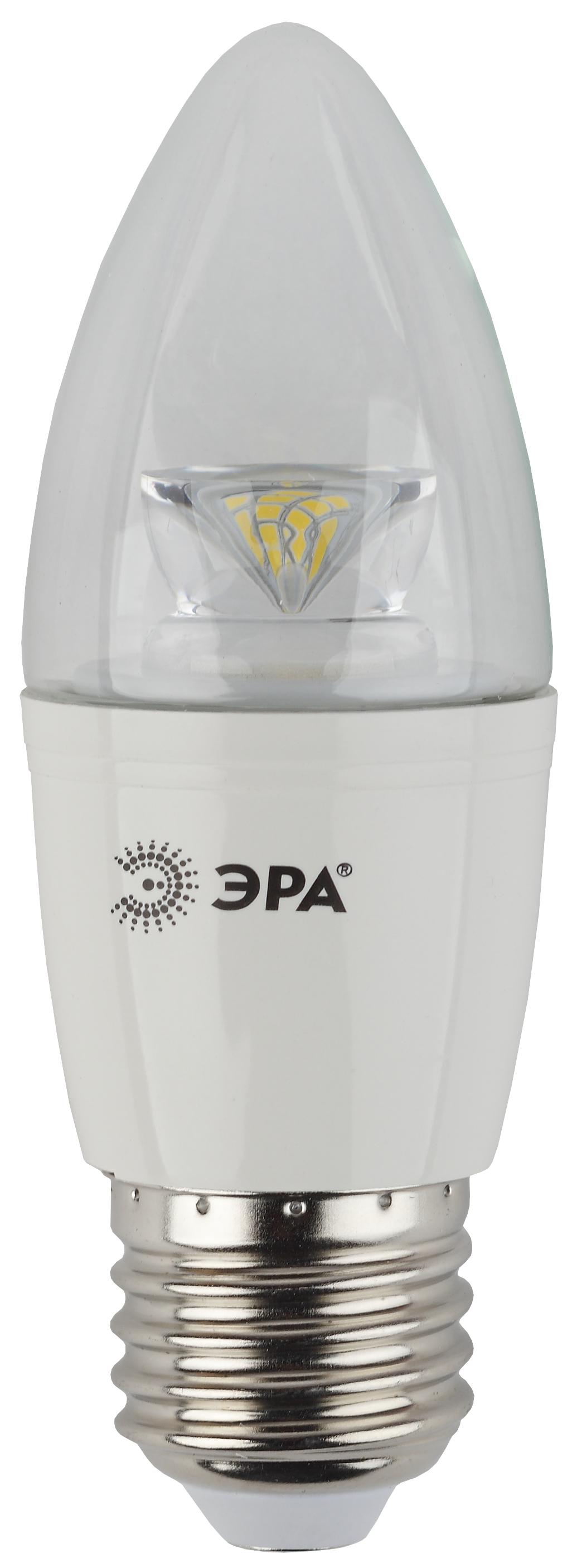 

Лампа светодиодная ЭРА Led smd b35-7w-827-e27-clear