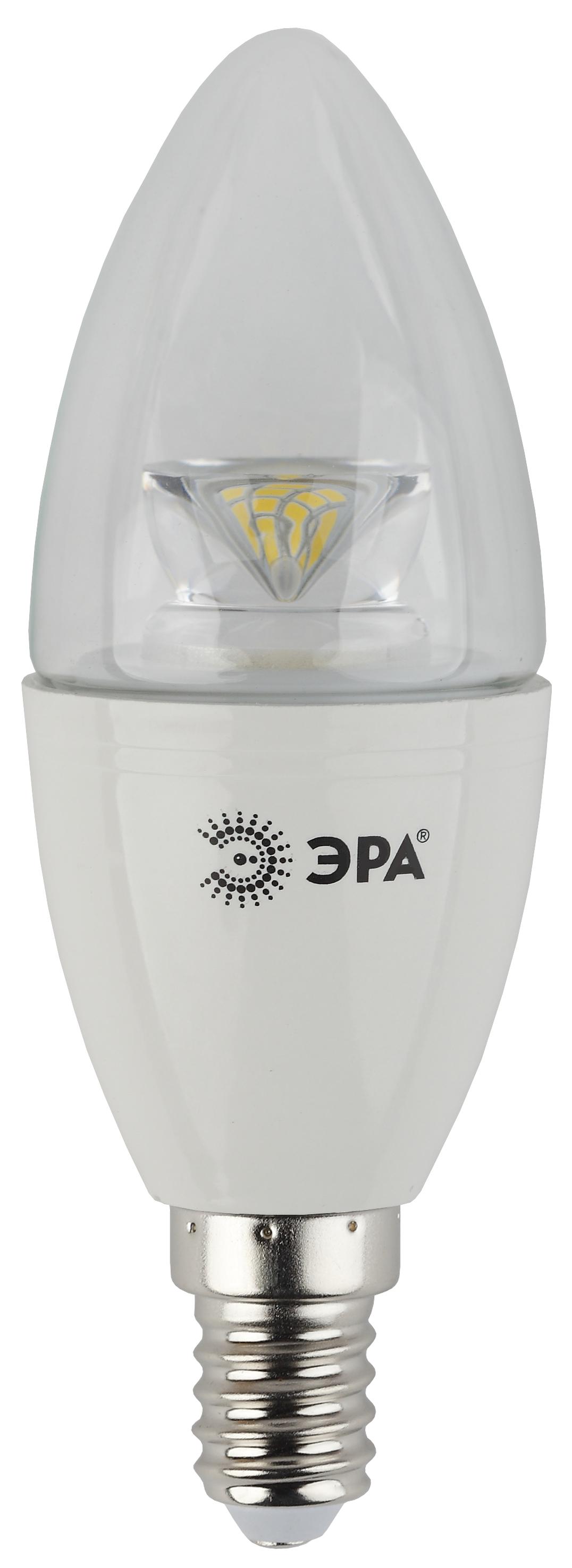 

Лампа светодиодная ЭРА Led smd b35-7w-840-e14-clear