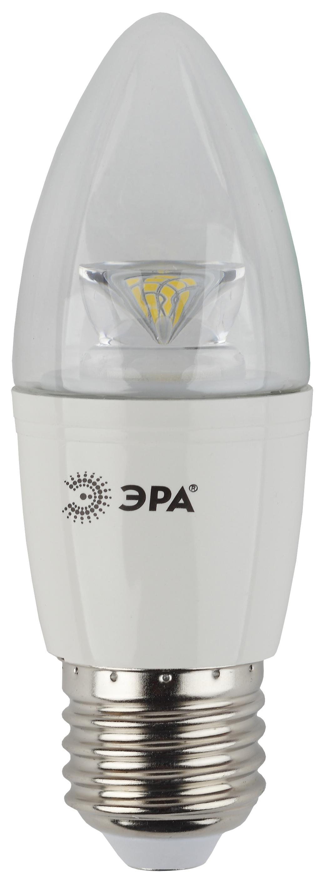 

Лампа светодиодная ЭРА Led smd b35-7w-840-e27-clear