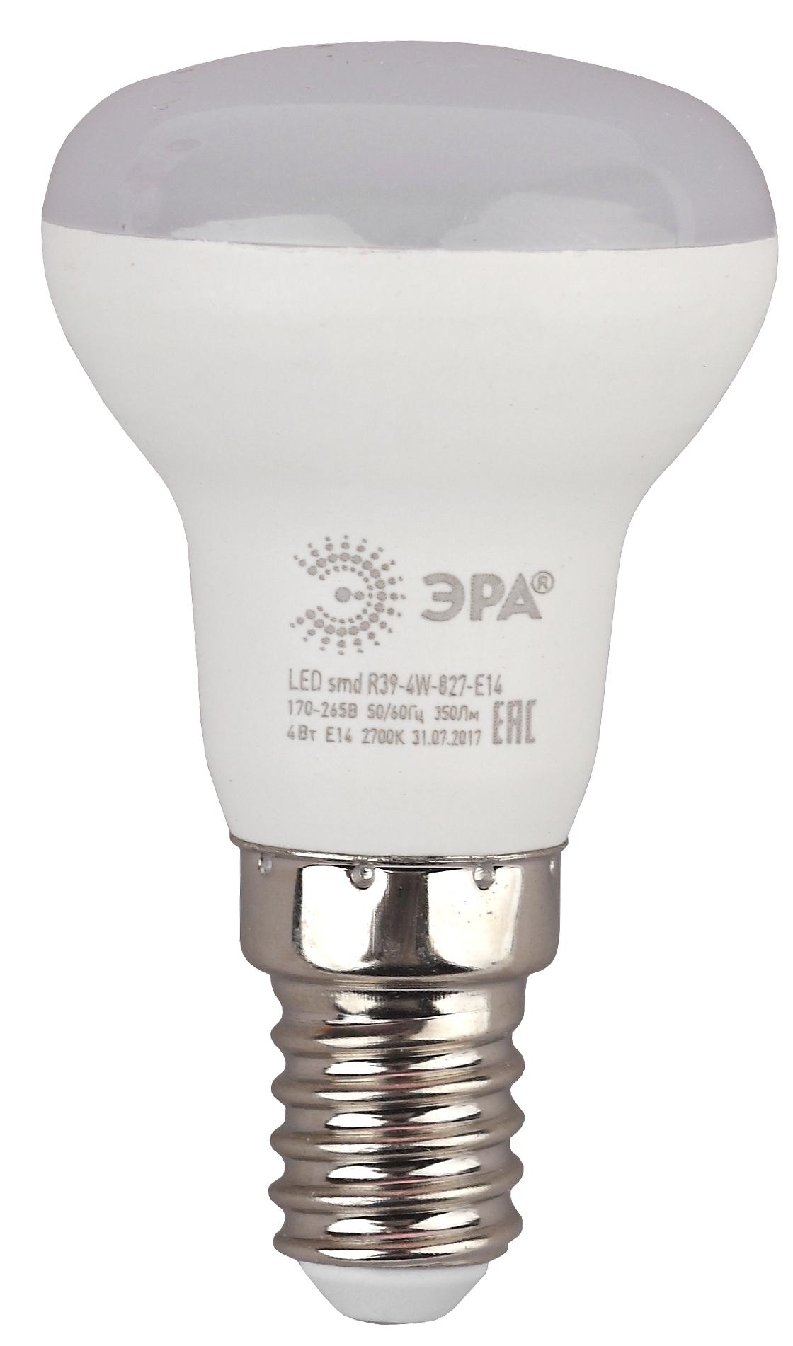 

Лампа светодиодная ЭРА Led smd r39-4w-827-e14