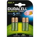 Аккумулятор DURACELL HR03-4BL Б0014861 Тип: AAA (LR03) (Кол-во в уп. 4шт.)