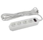 Сетевой фильтр ЭРА ПВС 3х0.75 5 гнезд белый USF-M-4es-1.5m-W