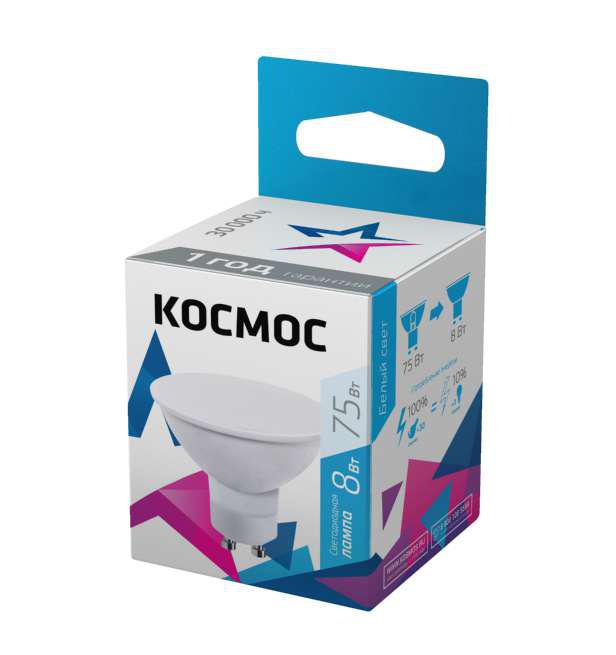 

Лампа КОСМОС 478672 lksm_led8wgu10c45, 478672 lksm_led8wgu10c45