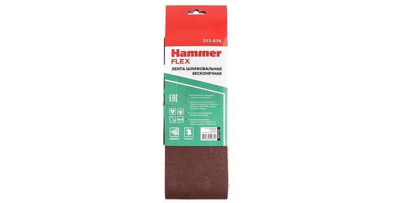 Лента шлиф. бесконечная HAMMER 100х610мм Р100