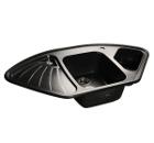 Изображение товара Мойка кухонная GRANFEST CORNER GF-C--1040E черный мрамор
