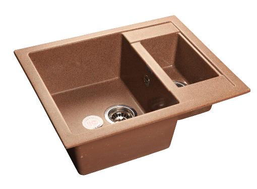 Изображение товара Мойка кухонная GRANFEST QUADRO GF-Q--610K терракот с двумя чашами