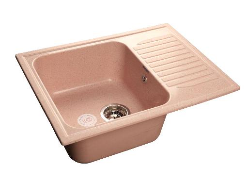 Изображение товара Мойка кухонная GRANFEST STANDART GF-S--645L светло-розовая с крылом