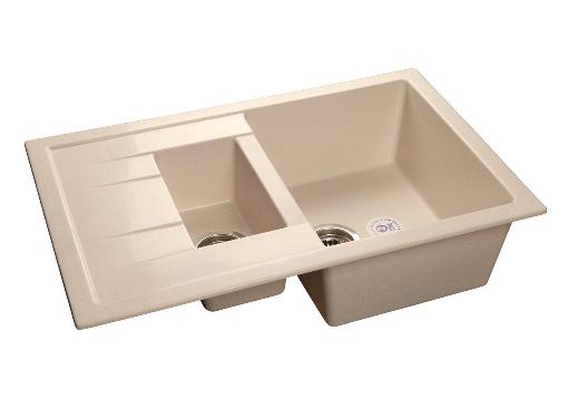Изображение товара Мойка кухонная GRANFEST QUADRO GF-Q--775KL белый мрамор
