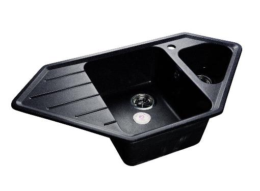 Изображение товара Мойка кухонная GRANFEST CORNER GF-C--950E черный 950х500мм