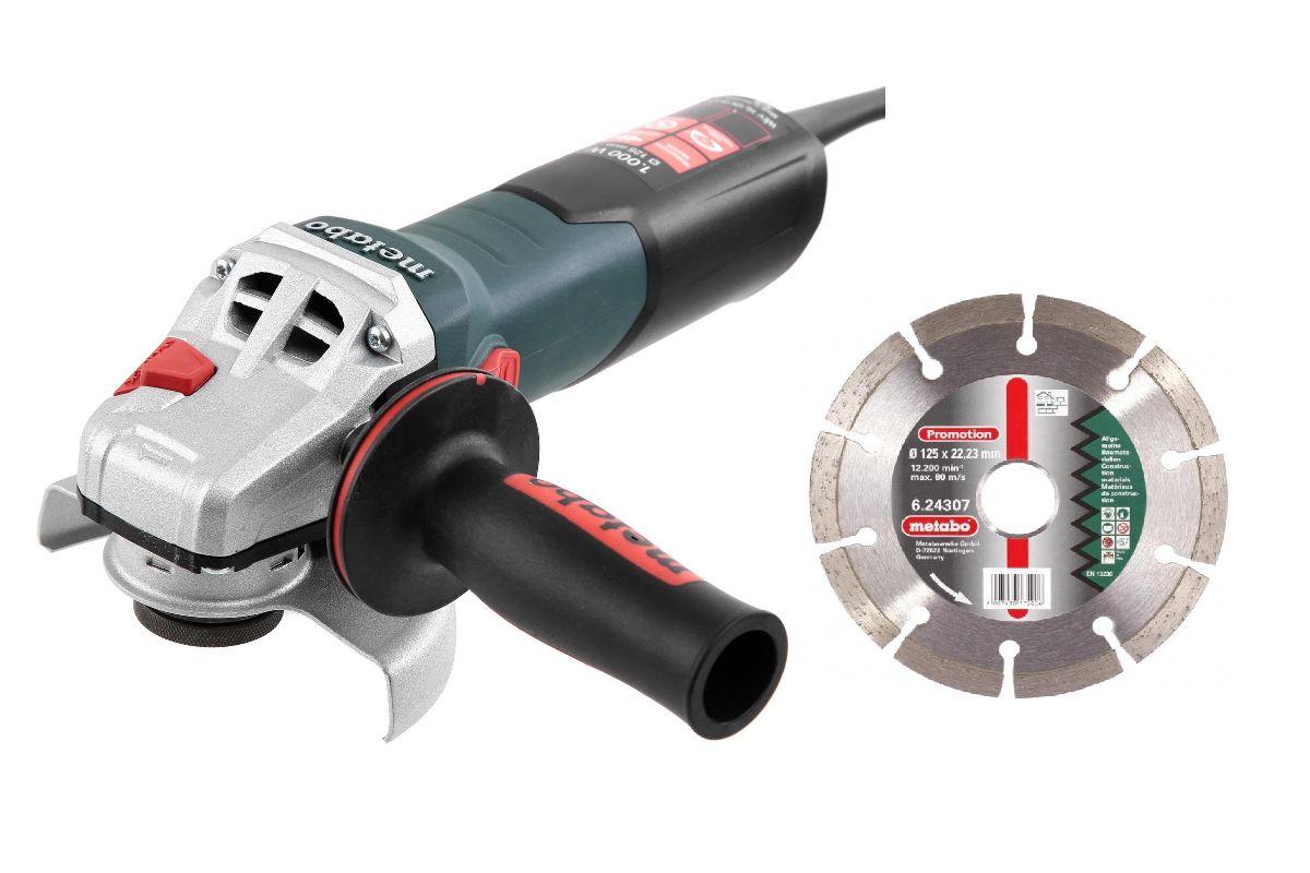 Набор Metabo УШМ (болгарка) WEV 10-125 Quick (600388000) +Круг алмазный  PROMOTION 125 Х 22 - цена, отзывы, фото - купить в Москве, СПб и РФ