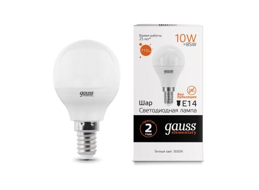  GAUSS LED Elementary Globe 10W E14 3000K (53110)