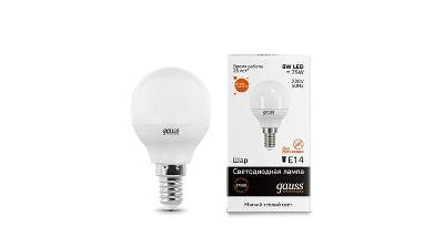  GAUSS LED Elementary Globe 8W E14 3000K (53118)