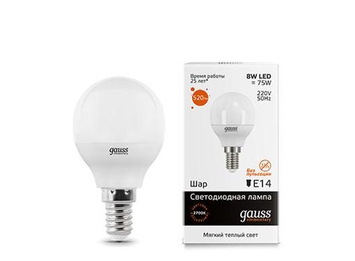  GAUSS LED Elementary Globe 8W E14 3000K (53118)