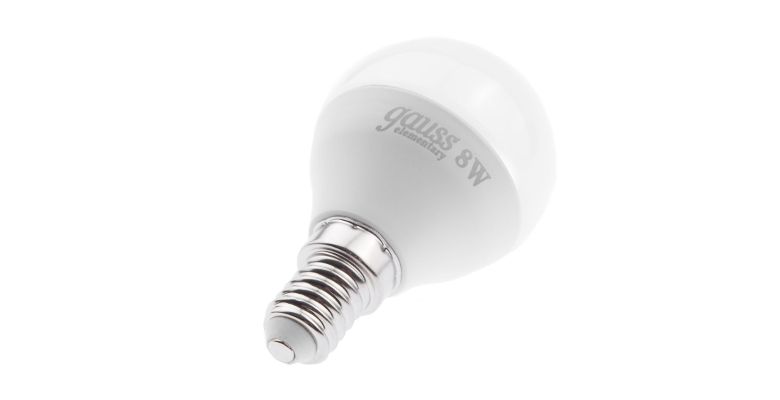 ����� GAUSS LED Elementary Globe 8W E14 4100K (53128)