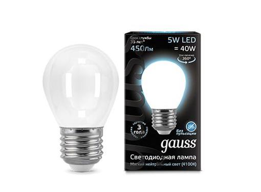   GAUSS LED Filament Globe OPAL E27 5W 4100K (105202205)