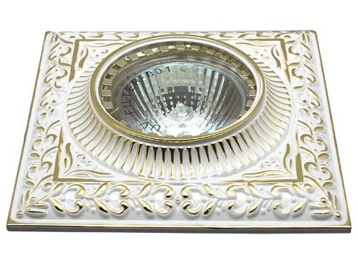 Изображение товара Современный квадратный светильник DE FRAN FT 1124 SG серебро с золотом