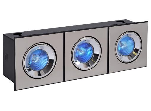 Изображение товара Корпус светильника DE FRAN DAR M41x3 карданный три модуля сатин-никель