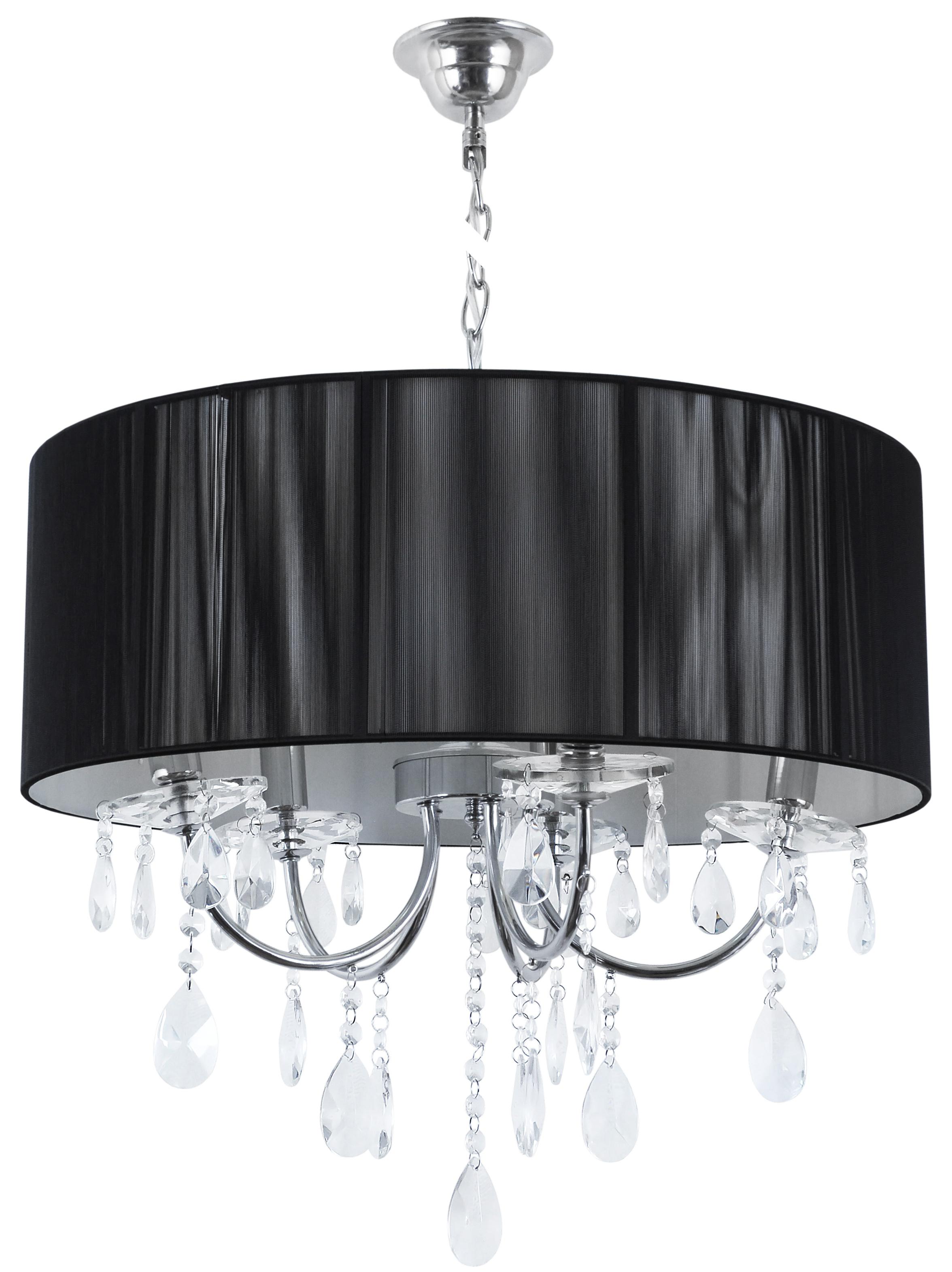 

Люстра De fran Ap1-5100-5ch абажур хром органза черная+кристаллы, Ap1-5100-5ch абажур хром органза черная+кристаллы