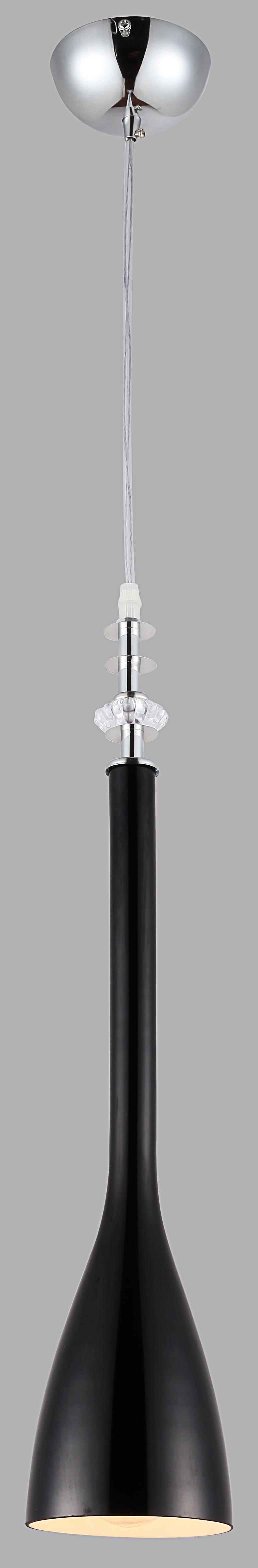 

Люстра De fran Sp1-0957-1chbk подвес хром стекло черное, Sp1-0957-1chbk подвес хром стекло черное