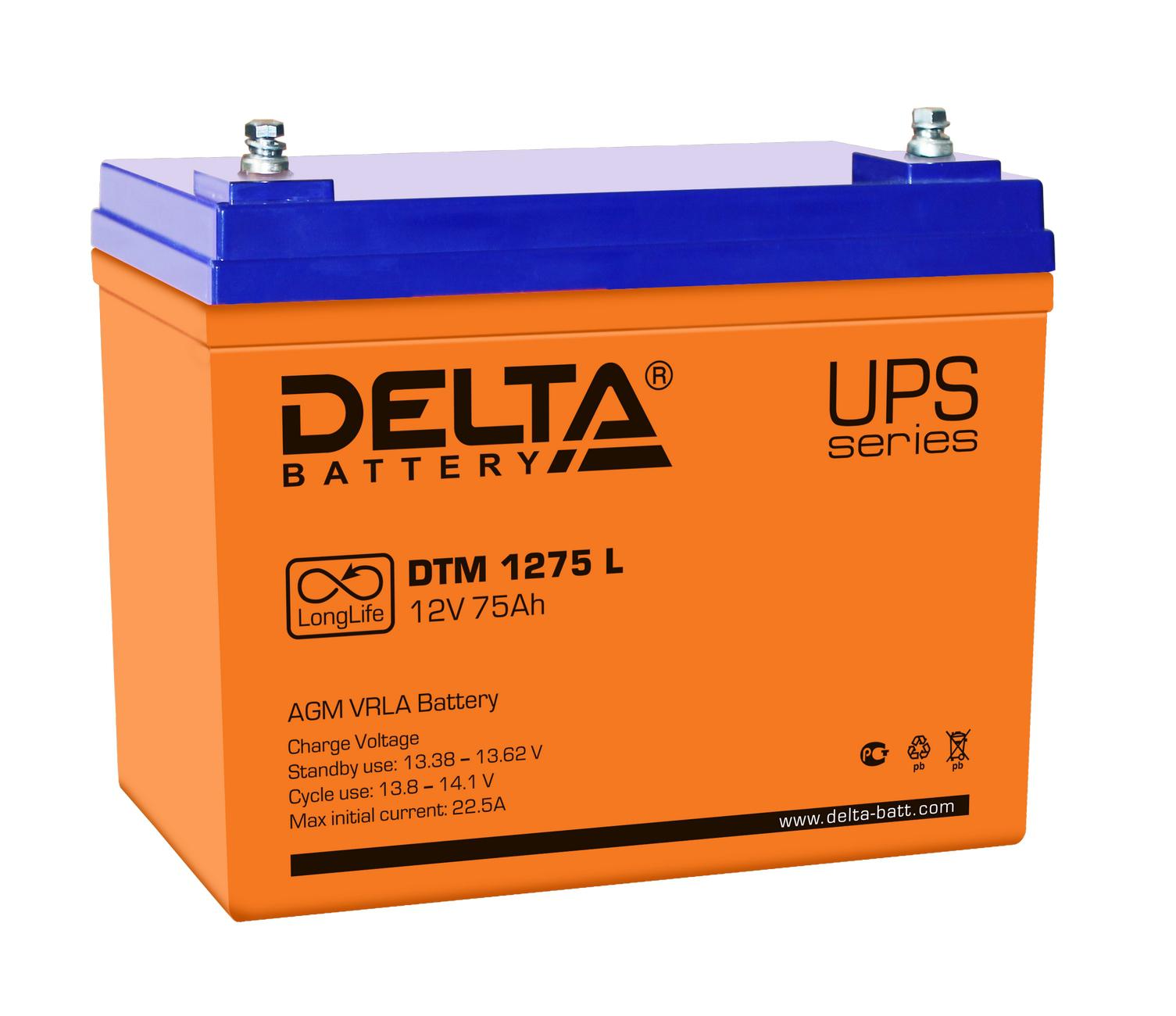 

Аккумулятор для ИБП Delta Dtm 1275 l