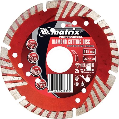 

Круг алмазный Matrix (73152) Ф115х22мм по камню, (73152) Ф115х22мм по камню