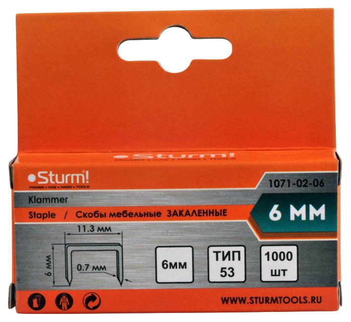 

Скобы для степлера Sturm! 1071-02-06, 1071-02-06