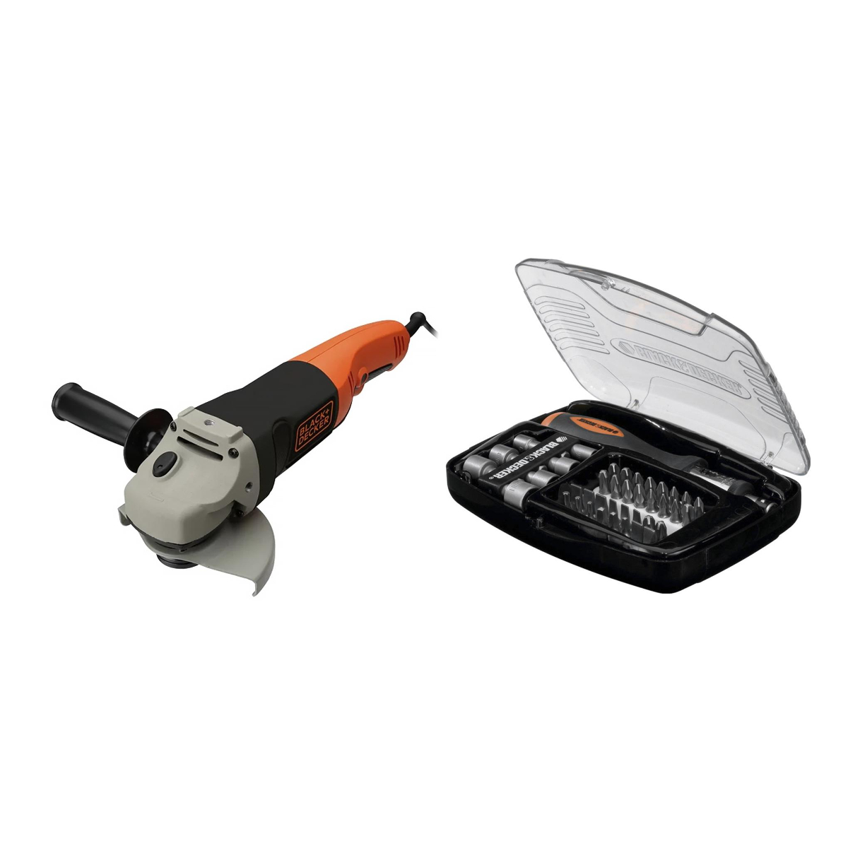 Набор Black & decker УШМ (болгарка) KG1202K-QS+Отвертка с набором бит А7062  - цена, фото - купить в Москве, СПб и РФ