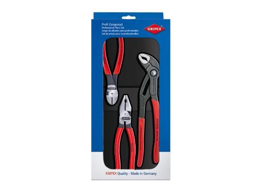 Изображение товара Набор профессиональных инструментов KNIPEX KN-002010, 3 предмета, пластиковая упаковка