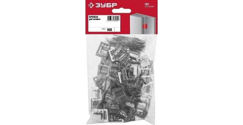 Кляймер для вагонки ЗУБР 1.0 мм 100 шт. (3075-01)