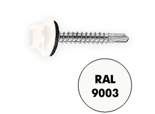 Изображение товара Саморез кровельный SWFS 4.8х35мм с шестигранной головкой и шайбой 250 шт