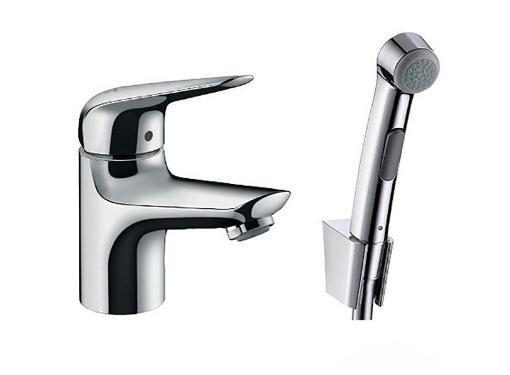 Изображение товара Смеситель для раковины HANSGROHE NOVUS 71144000 однорычажный с гигиеническим душем хром