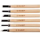 Резцы фигурные ЗУБР 18375-H6 ЭКСПЕРТ с деревянной ручкой 6 шт