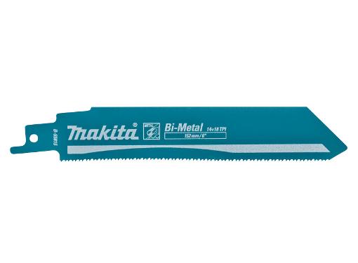 Изображение товара Полотно для сабельной пилы MAKITA 152мм, TPI 14-18, BIM, 5шт/уп (B-55815)