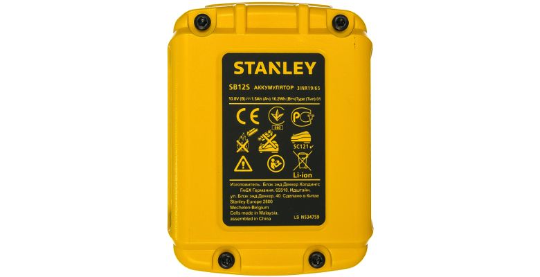 Аккумулятор STANLEY 10.8В 1.5Ач Li-Ion (SB12S-RU)