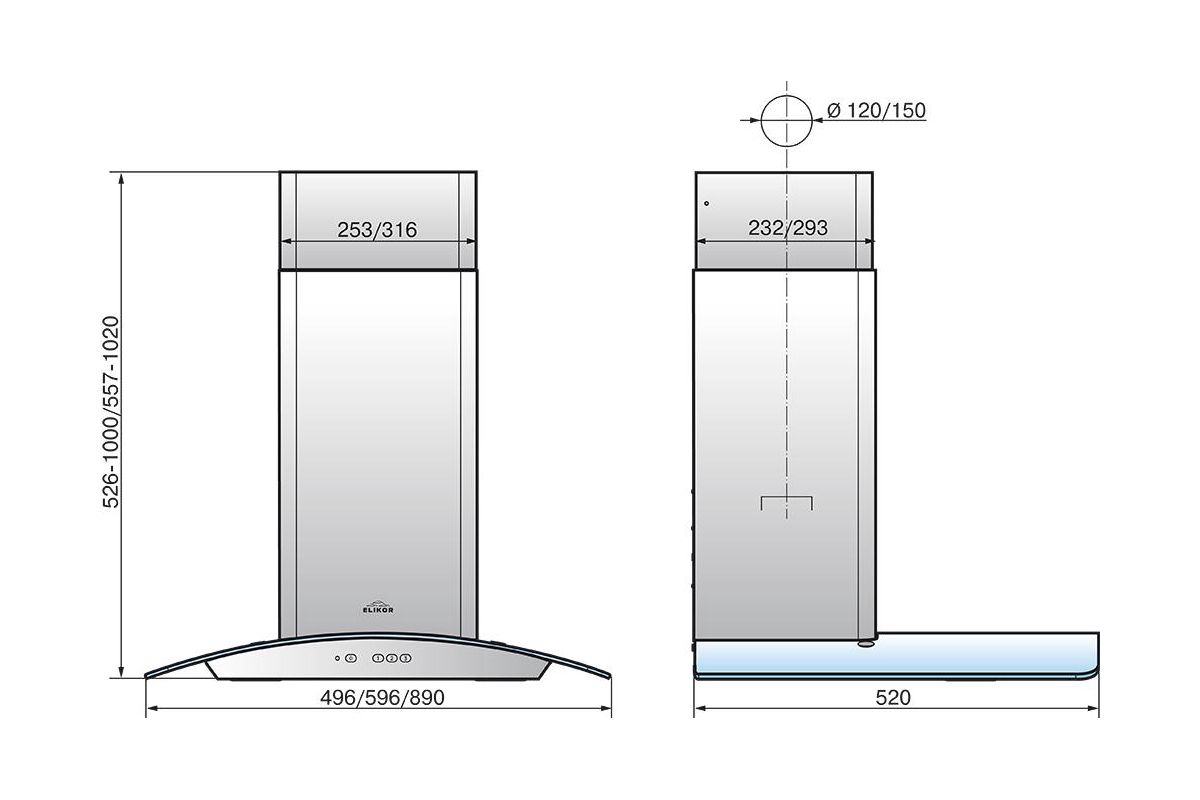 Вытяжка elikor s4 700