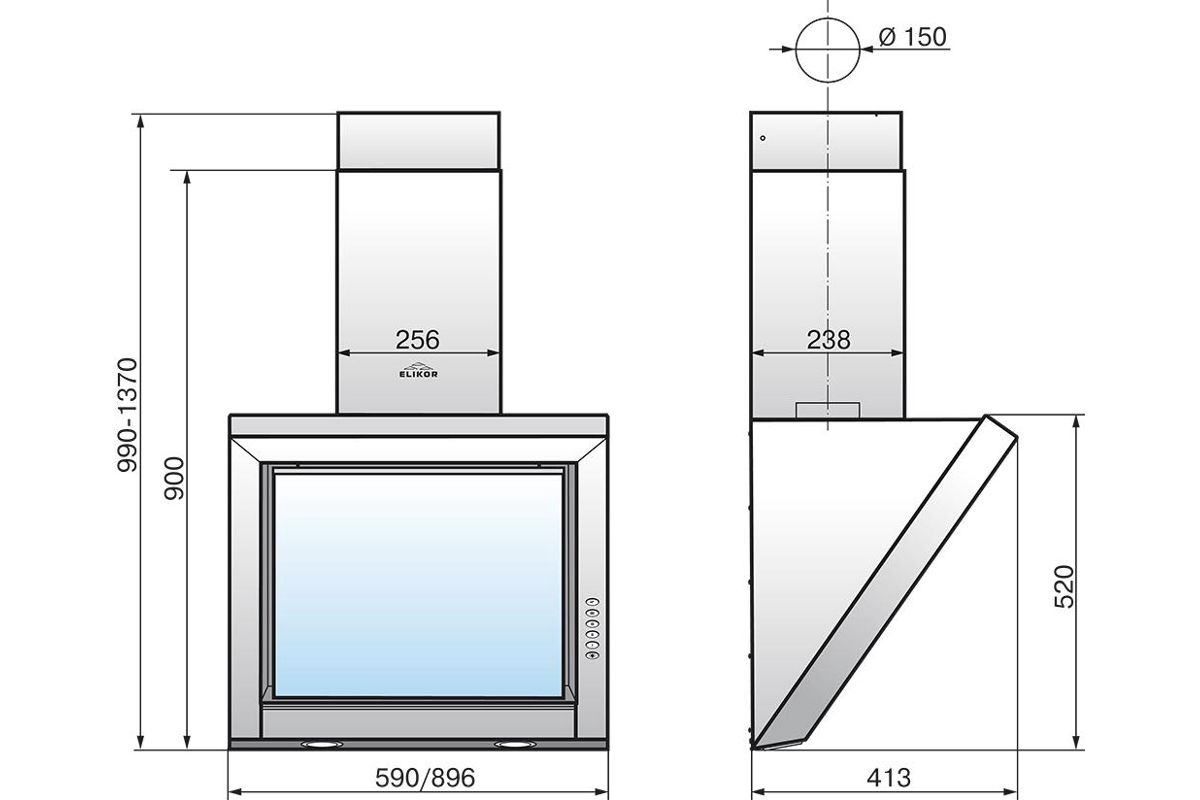 Вытяжка elikor s4 700