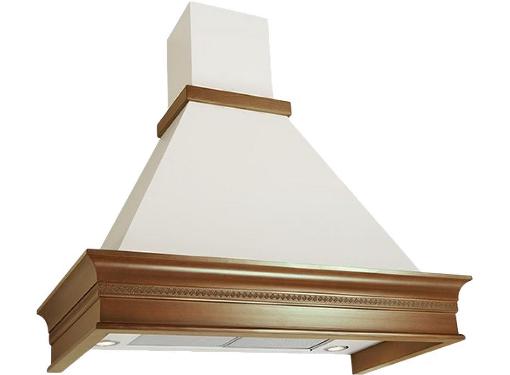 Изображение товара Кухонная вытяжка ELIKOR Капелла 90П-700-П3Г бежевый/бук белый лак золото
