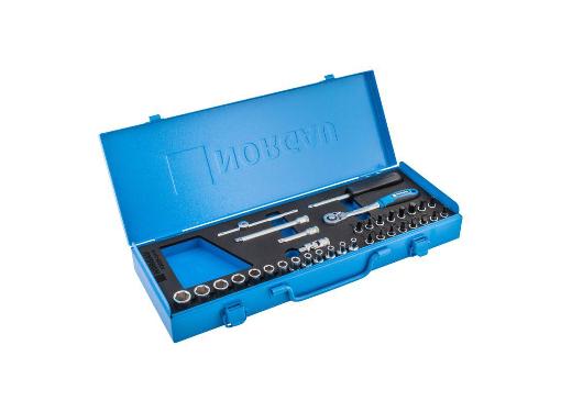 Изображение товара Профессиональный набор торцевых головок NORGAU 35 шт 1/4 дюйма для авто и техники