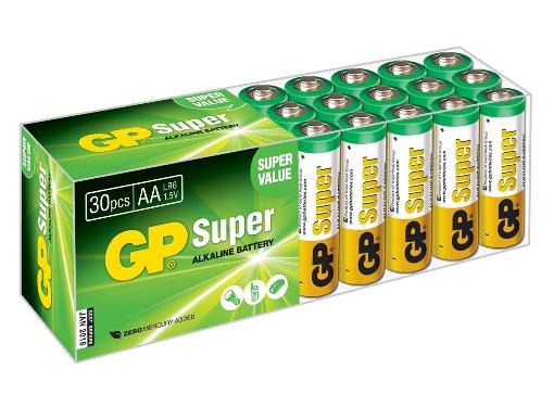 Изображение товара Батарейки GP Super Alkaline AA (LR6) 30 штук - высокое качество и долговечность