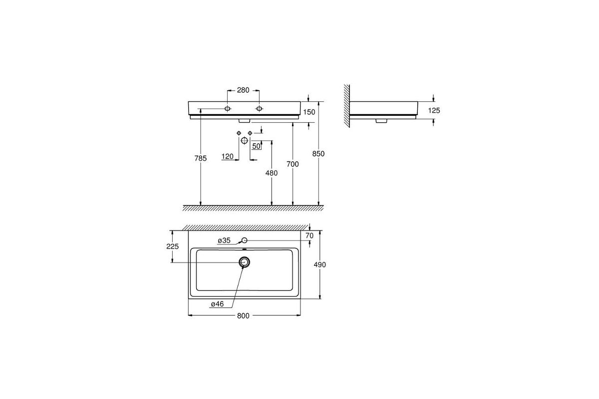 Раковина Grohe Cube Ceramic 3946900h