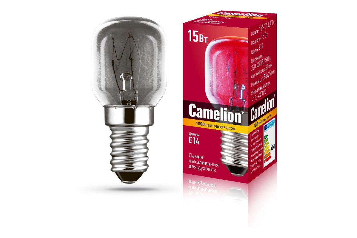 Лампа накаливания CAMELION MIC-15/PT/CL/E14 купить в Уфе по доступной цене:  характеристики и фото