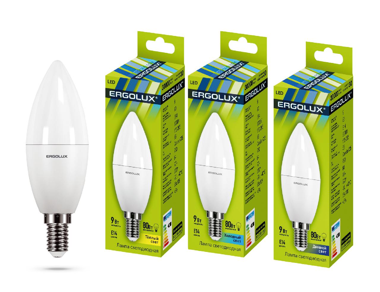 

Лампа Ergolux Led-c35-9w-e14-3k, Led-c35-9w-e14-3k