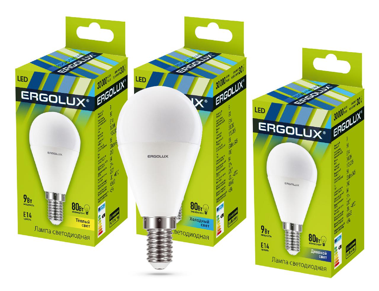 

Лампа Ergolux Led-g45-9w-e14-3k