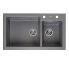 Изображение товара Мойка кухонная REGINOX Amsterdam 25_Grey Silvery двухчашечная гранитная