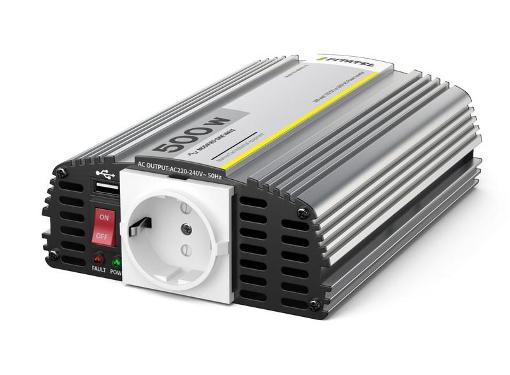 Изображение товара Преобразователь напряжения PITATEL KV-M500U.12 12V220V 500W с модифицированной синусоидой