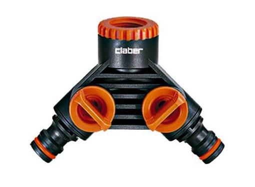 Изображение товара Разветвитель CLABER 8598 двухканальный для шлангов регулировка потока