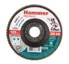 Круг Лепестковый Торцевой (КЛТ) HAMMER КЛТ 1 Ф125х22 Р40 213-034