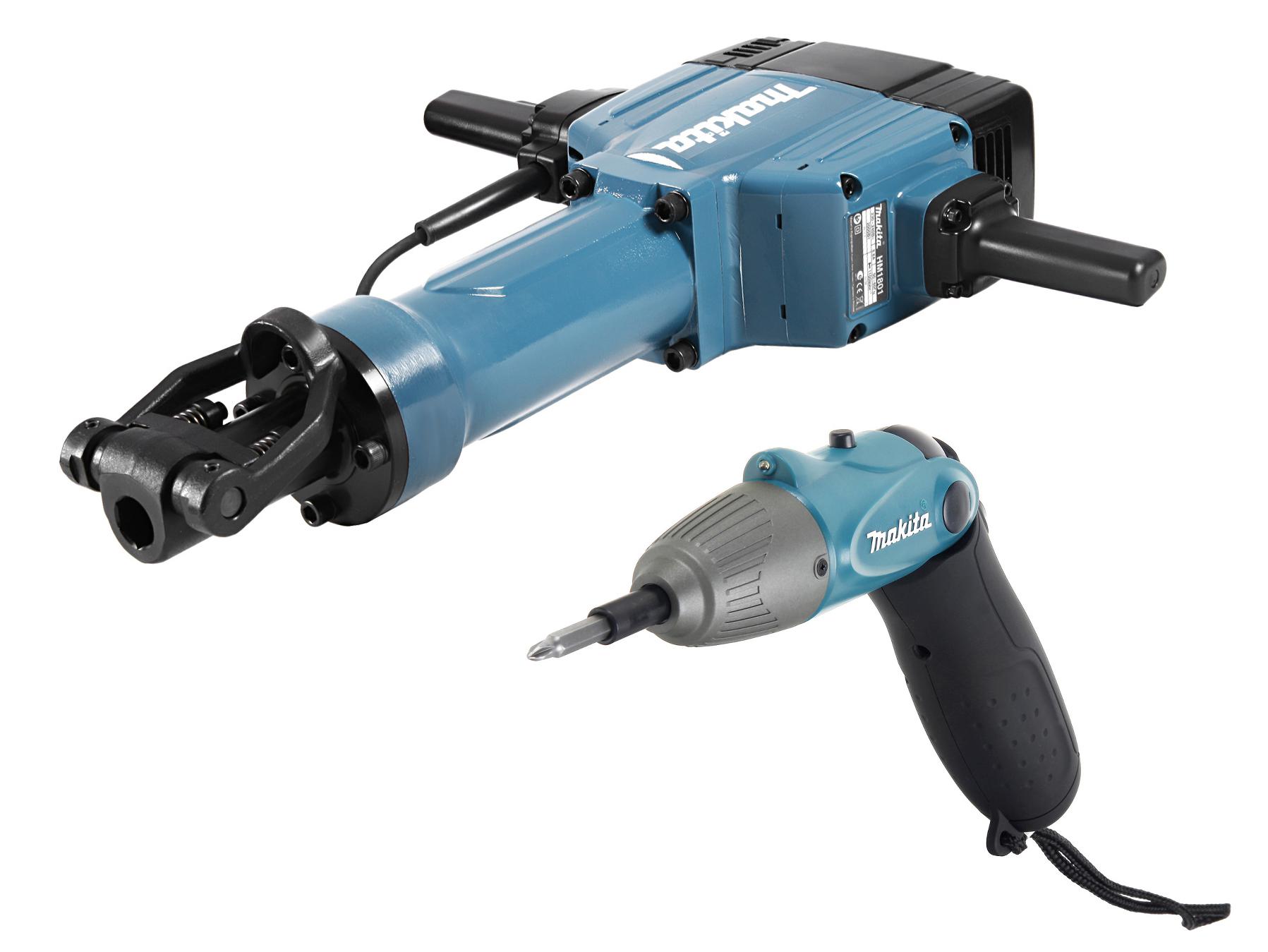 

Набор Makita Отбойный молоток hm1801 +Отвертка аккумуляторная 6723dw