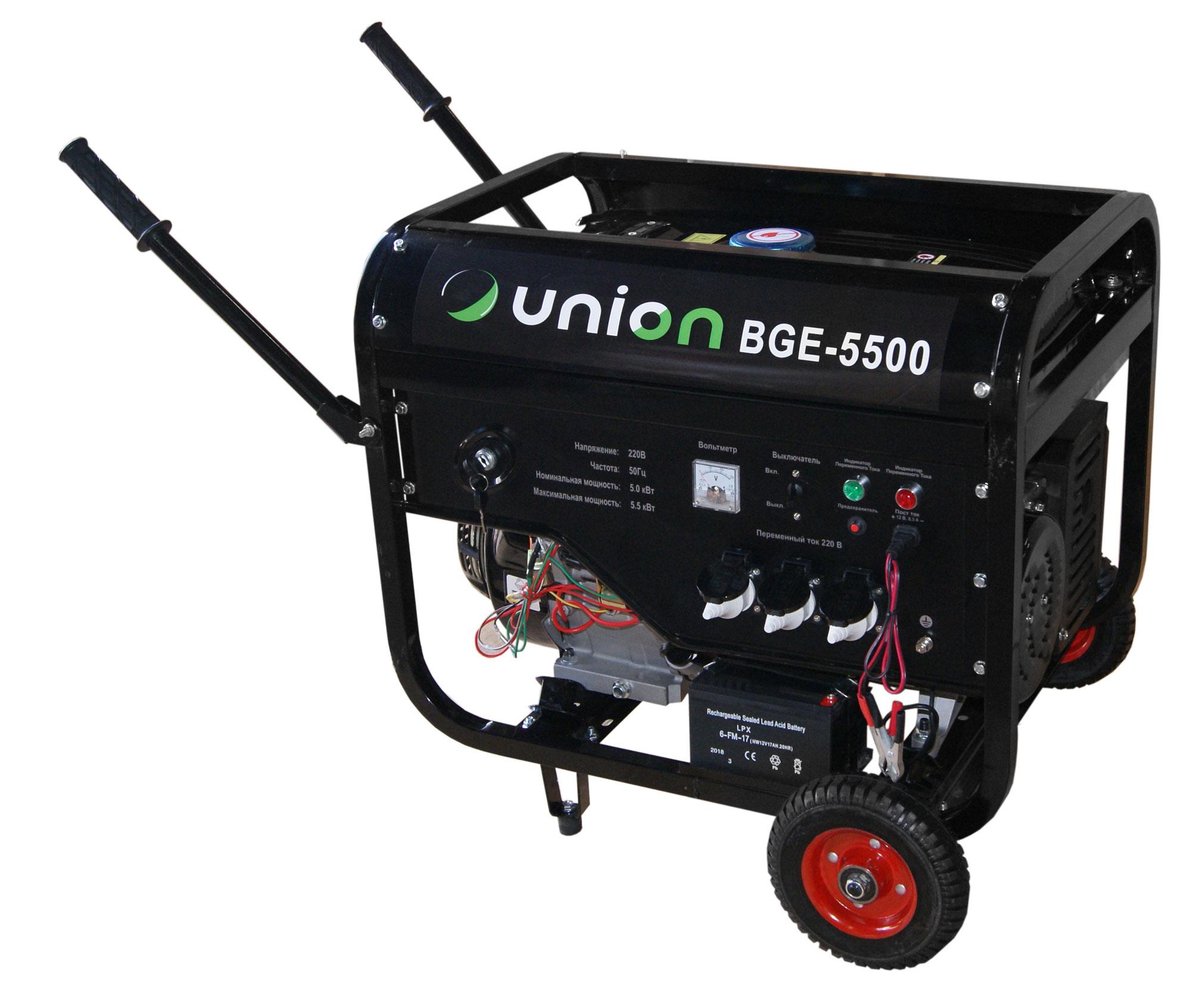 

Бензиновый генератор Union Bge-5500, Bge-5500