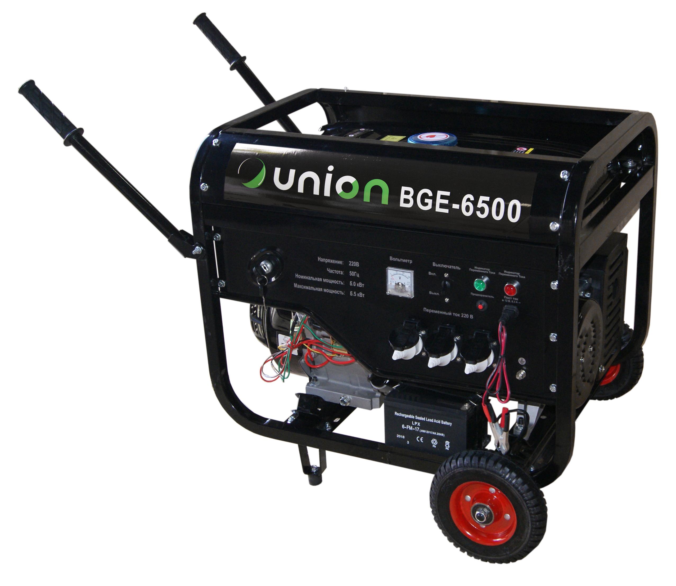 

Бензиновый генератор Union Bge-6500, Bge-6500